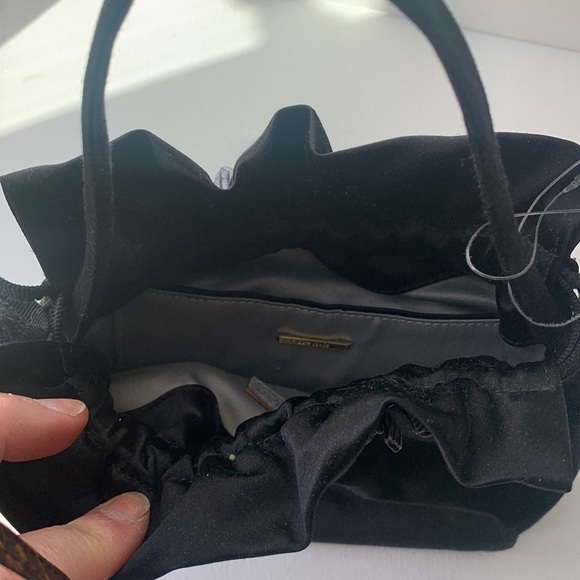 Kate Spade ♠️ Black Silk Bag Cinque Terre Capri Coral Shells Evening Bag NWT 🖤 - Picture 5 of 16